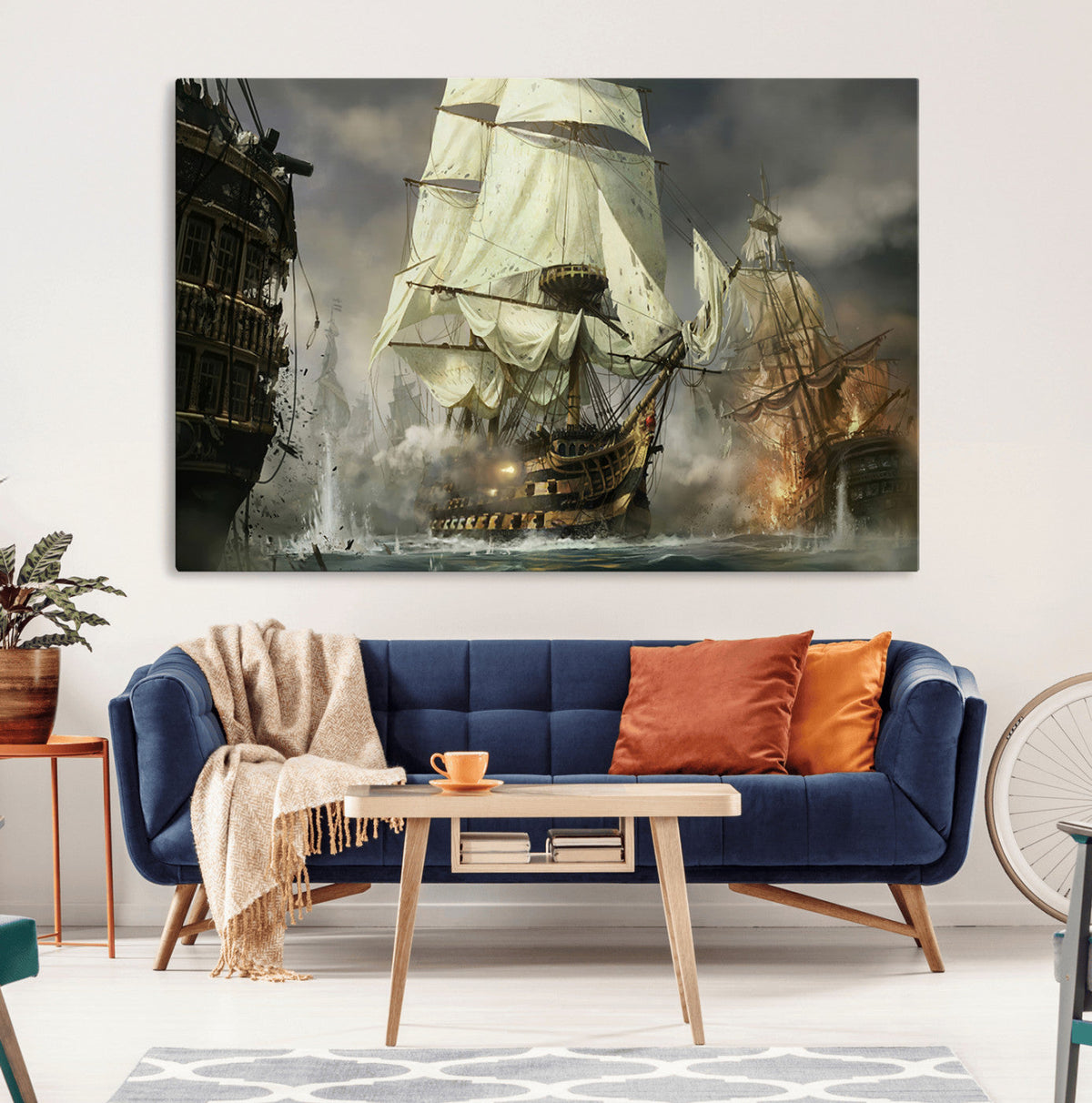 Pirate Ship War Wall Art Canvas Print