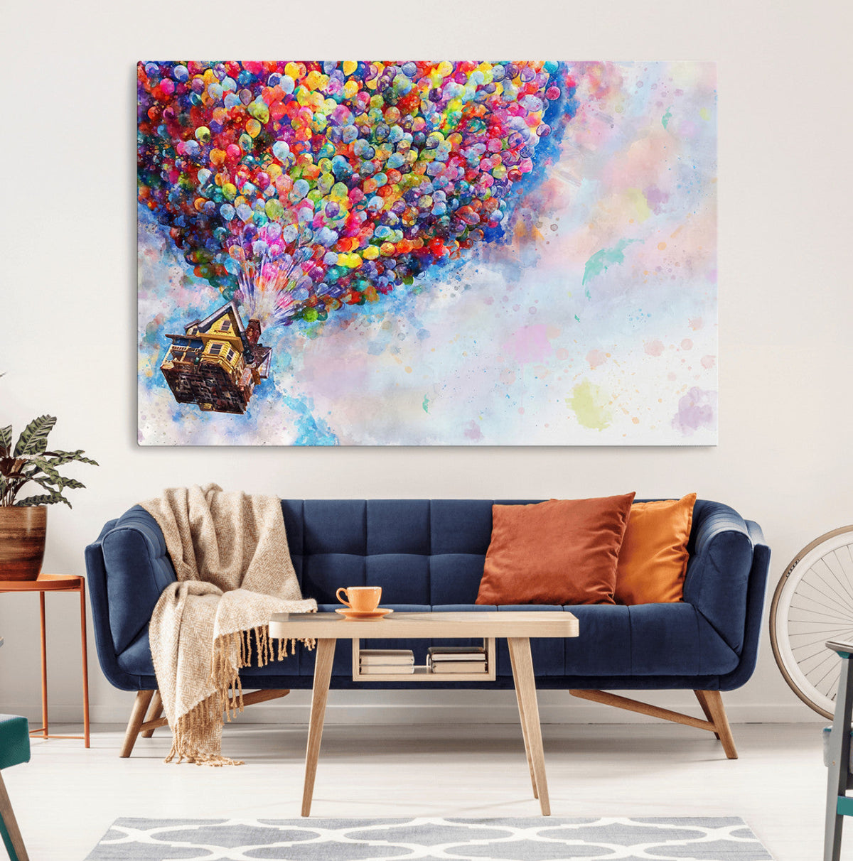 Don't Look Up Movie Canvas Wall Art - Vibrant Floating House