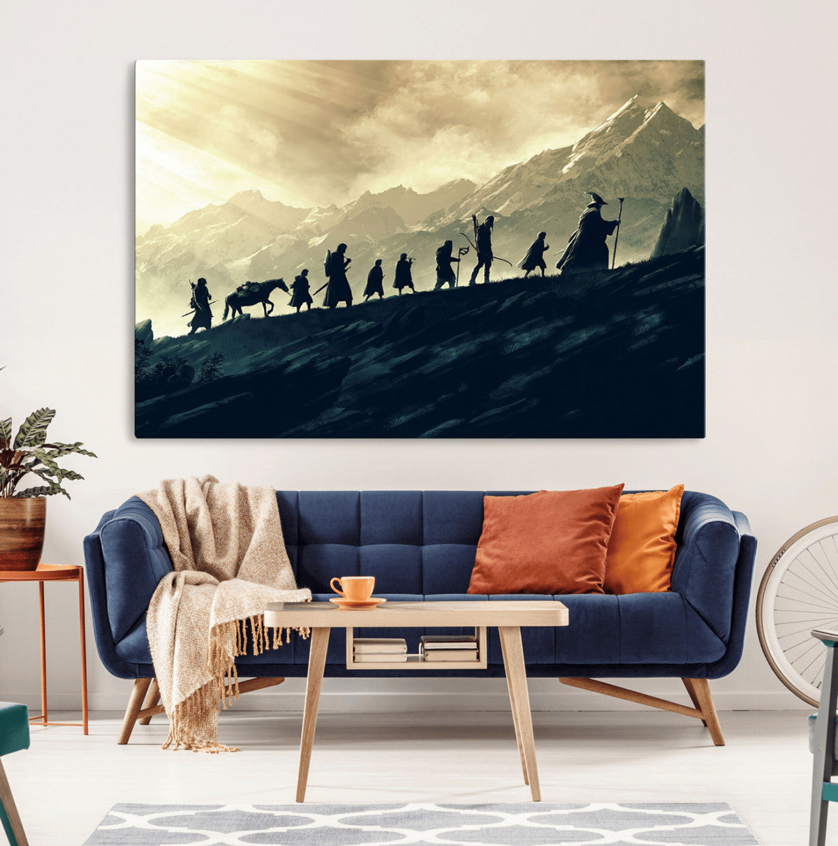 Fellowship Journey Wall Art – Fantasy Adventure Canvas Print