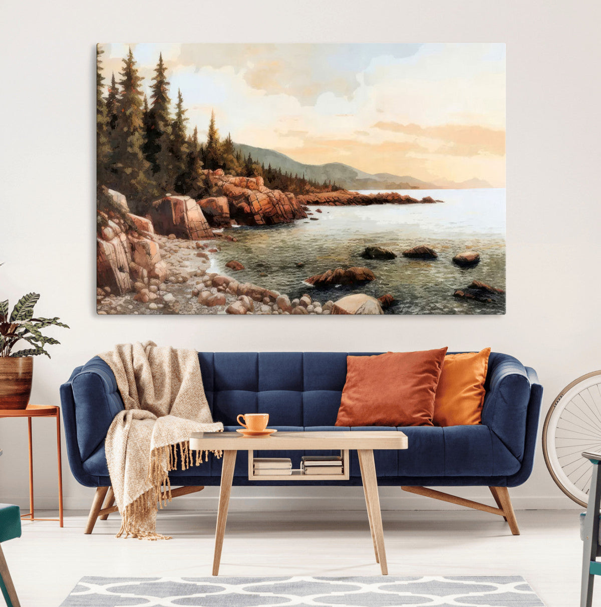 Serene Coastal View of Acadia National Park Wall Art -