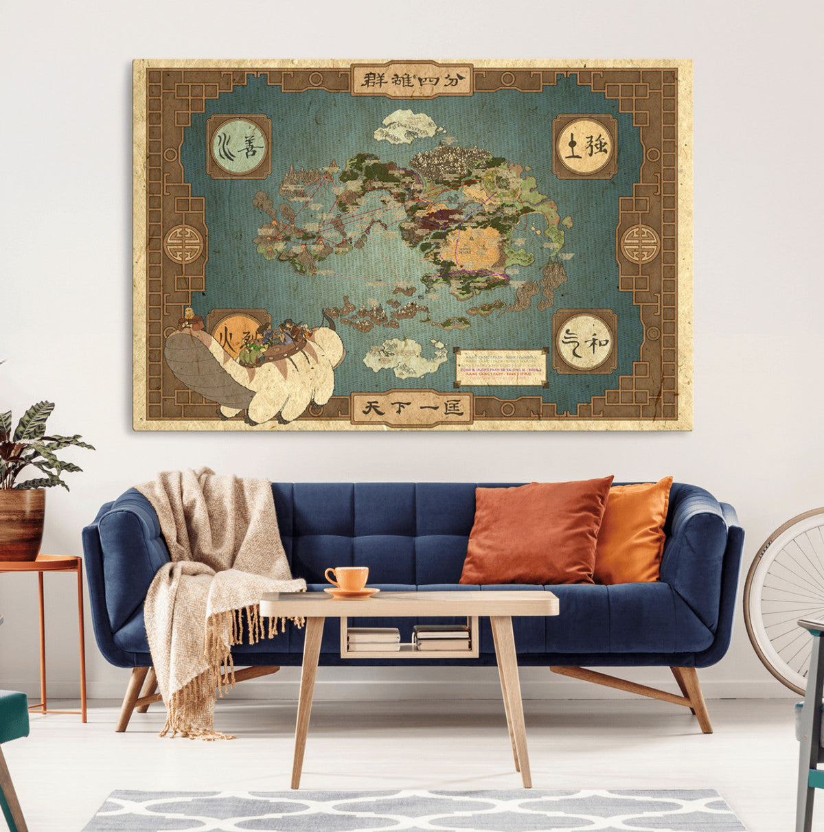 Avatar Wall Art: The Last Airbender Vintage Map - Wall Art