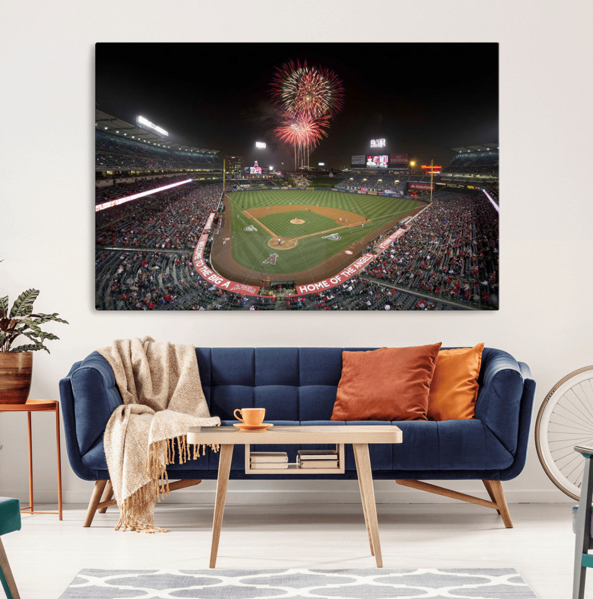 Fireworks at Angel Stadium – Los Angeles Angels Canvas