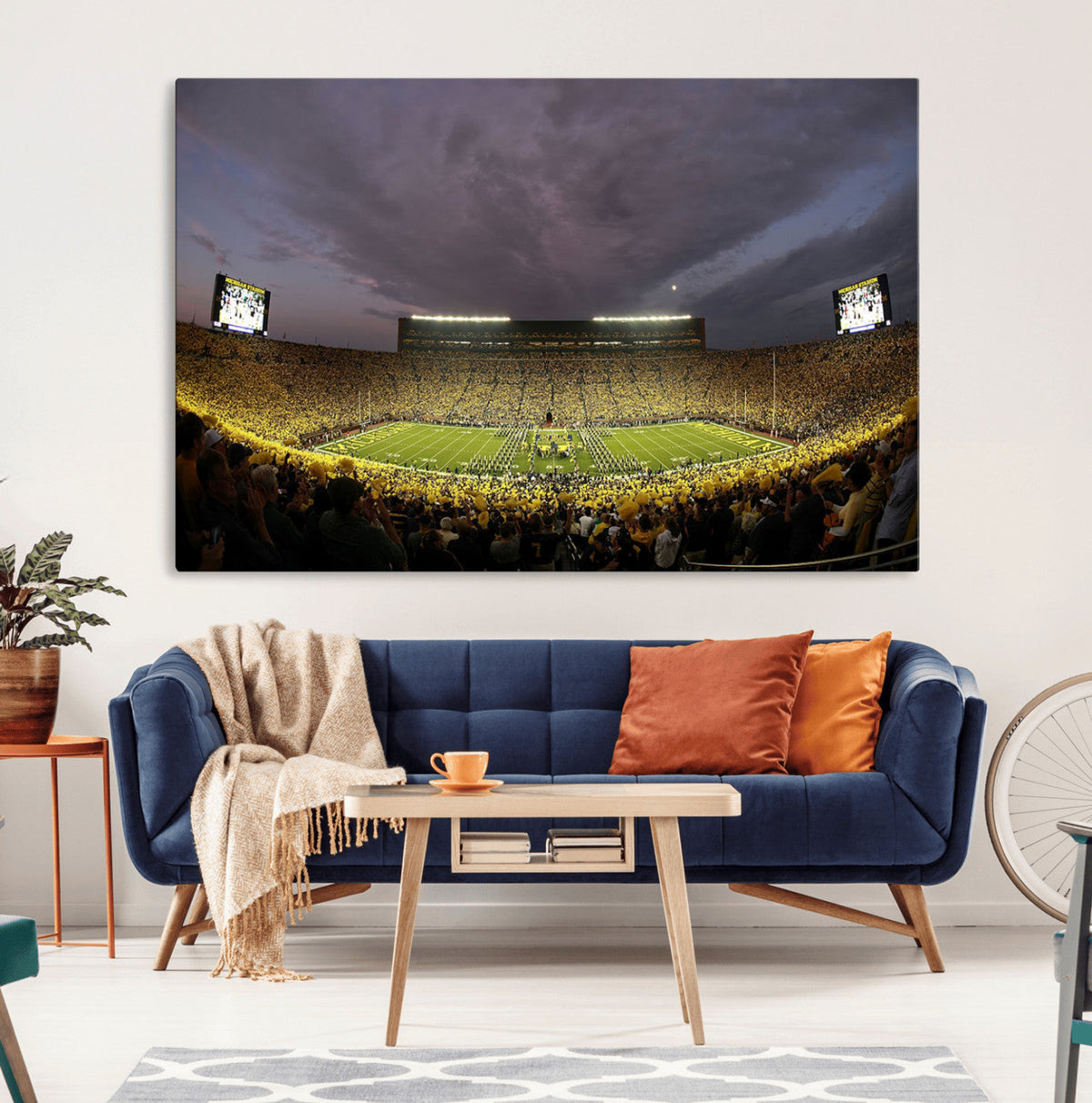 Michigan Wolverines Print - Michigan Stadium Wall Art Canvas