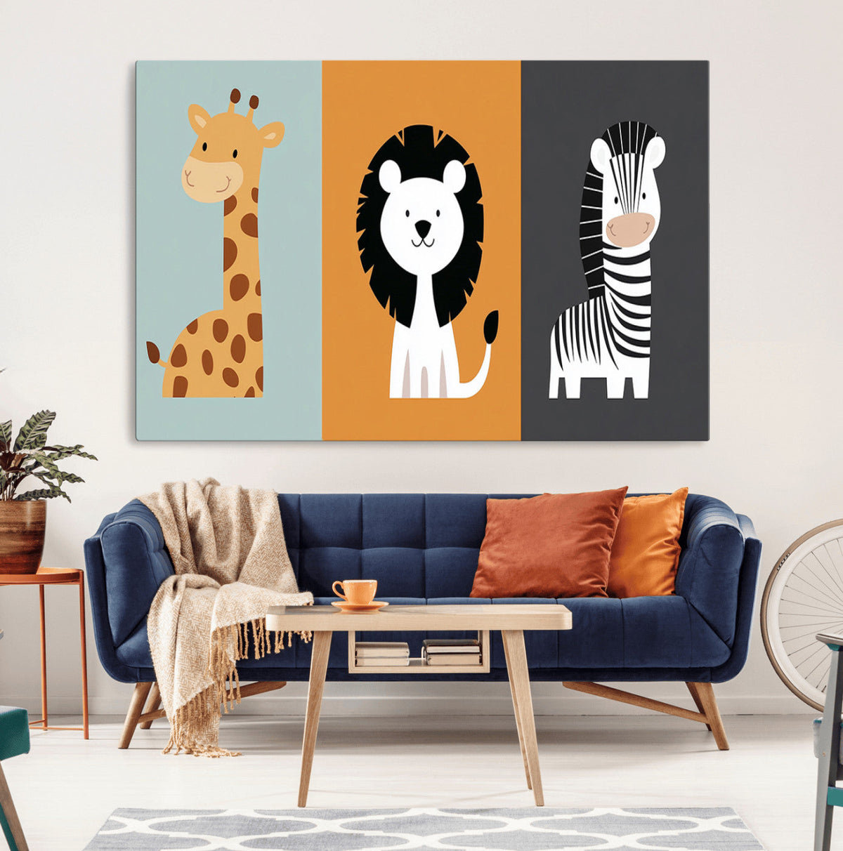 Boho Jungle Animal Nursery Wall Art Prints – Safari Decor