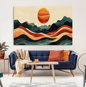 Mountain Triptych Wall Art Canvas Print – Western Nature