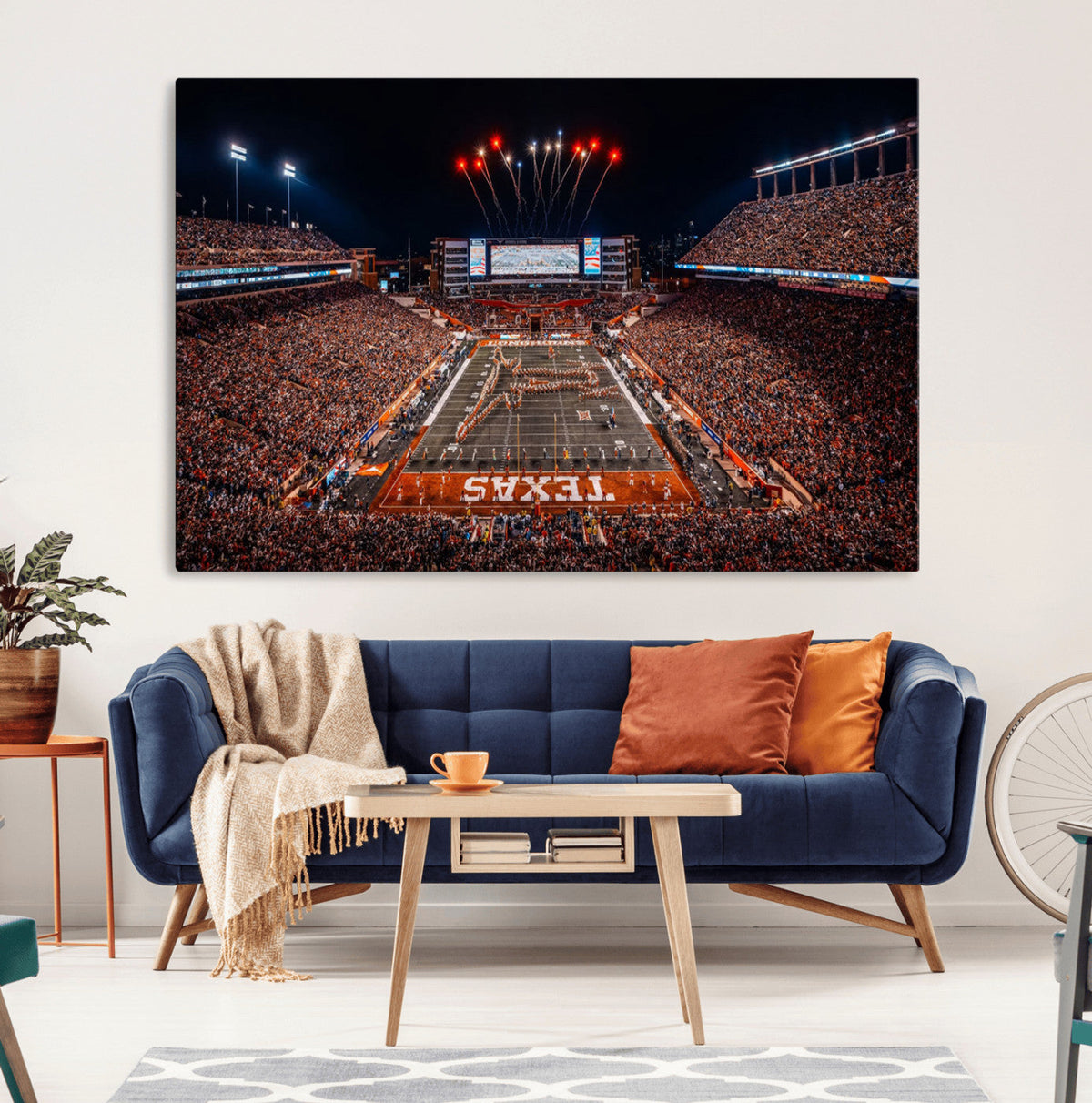 Texas Stadium Night Game Wall Art Canvas Print – Vibrant