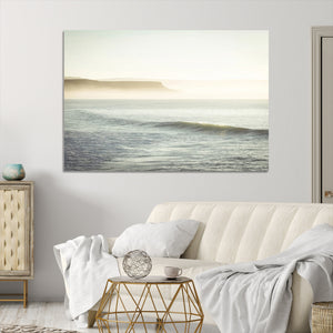 Coastal Cliffs Wall Art Canvas Print – Misty Ocean Seascape