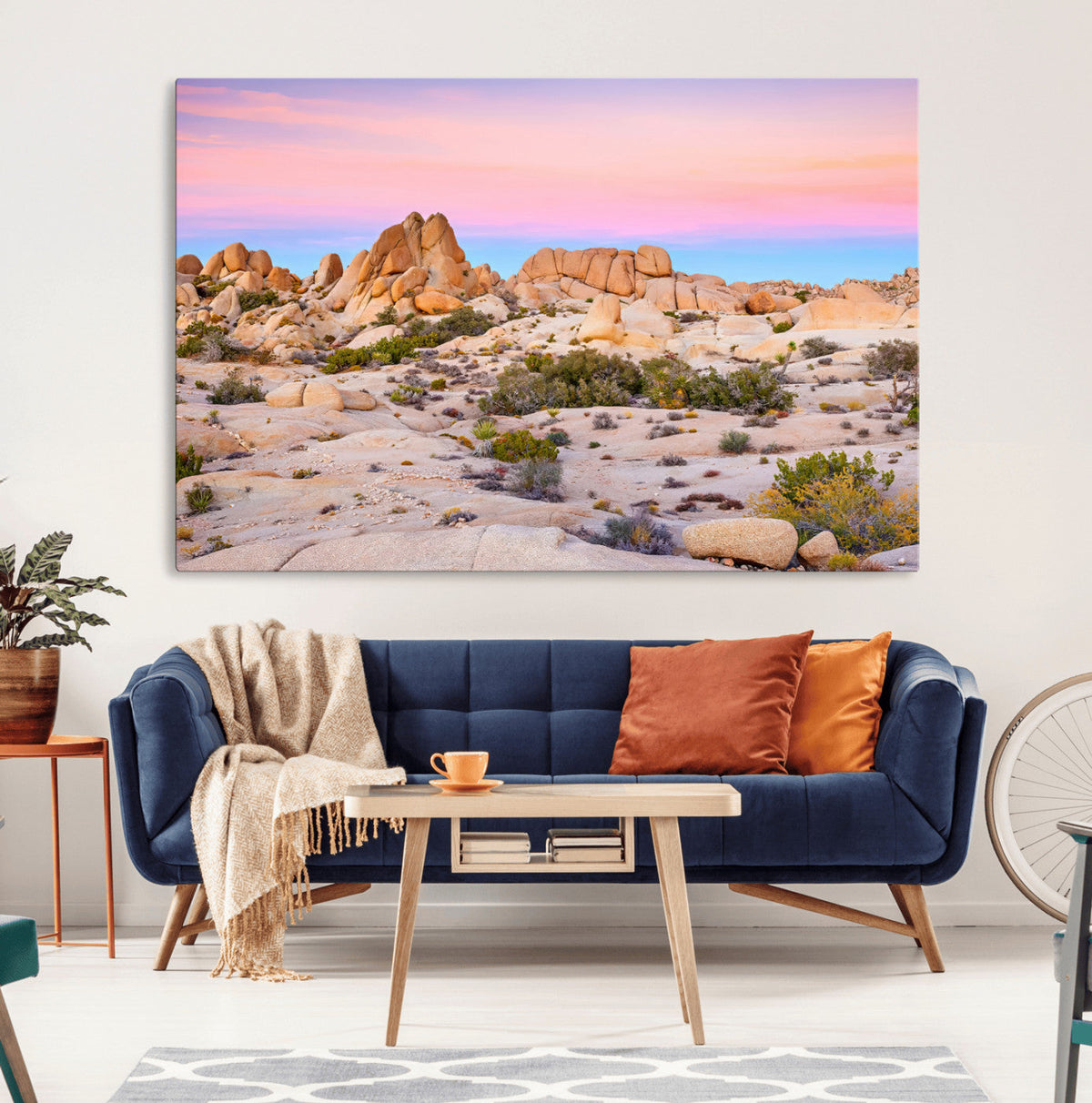 Vibrant Sunset Sky Wall Art Canvas Print – Framed Joshua