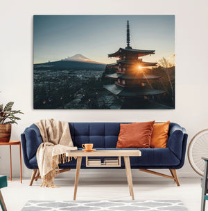 Mount Fuji Wall Art Canvas Print – Framed Japan Travel Art
