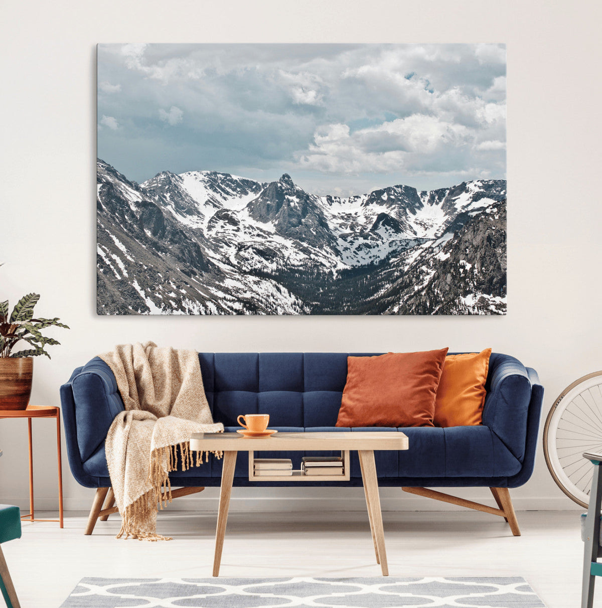 Snowy Peaks Wall Art Canvas Print – Alpine Wilderness