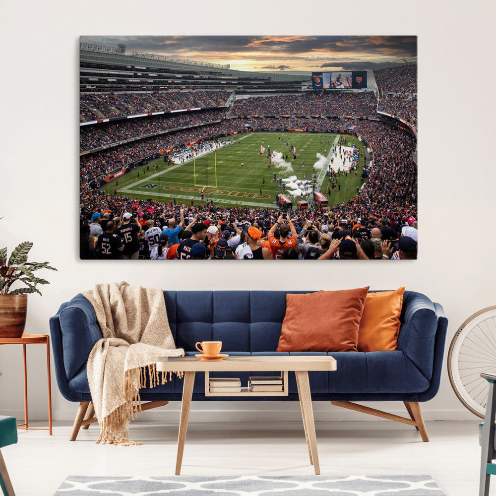 Chicago Bears Soldiers Field Wall Art Canvas Print – Framed