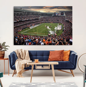Chicago Bears Soldiers Field Wall Art Canvas Print – Framed