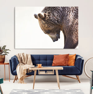 Grizzly Bear Canvas Wall Art Print – Framed Wildlife Nature