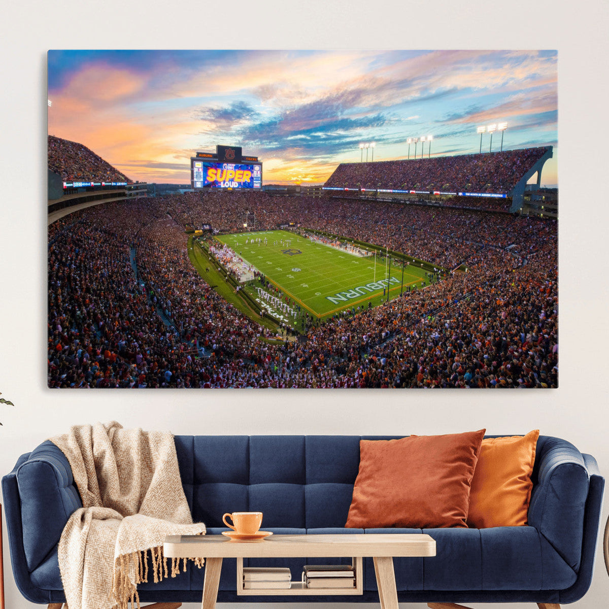 Jordan-Hare Stadium Wall Art Canvas Print, Football Stadium
