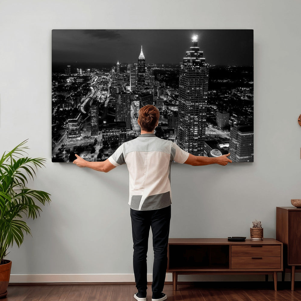 Atlanta Skyline Wall Art Canvas Print, Atlanta Downtown