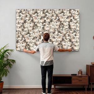 American Bison Canvas Print - Abstract Buffalo Wall Art