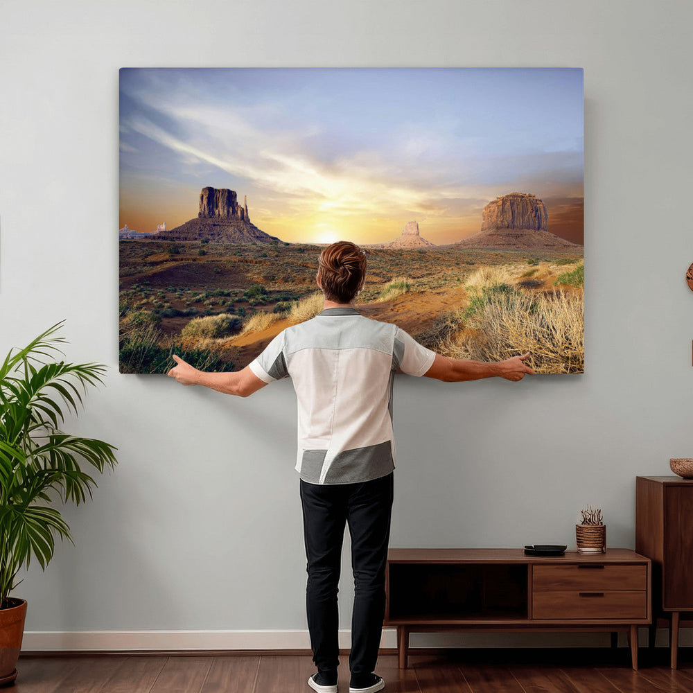Monument Valley Desert Wall Art Canvas Print, Southwest