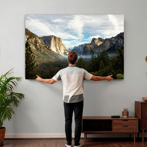 Yosemite Valley Mountain Wall Art Canvas Print, Granite