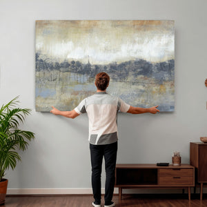 Abstract Neutral Landscape Painting Wall Art