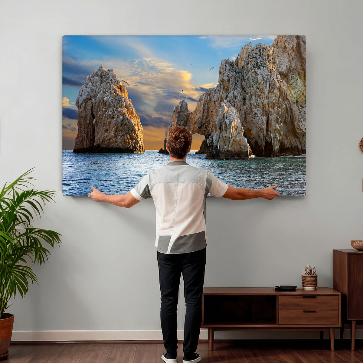 The Arch Cabo San Lucas Ocean Arch Wall Art Canvas Print,
