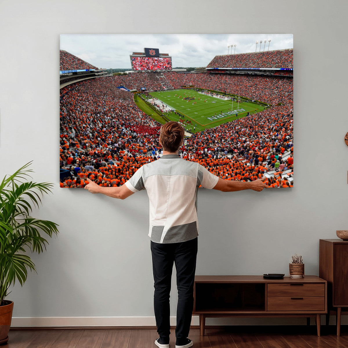 Auburn Stadium Wall Art Canvas Print, Jordan Hare Stadium