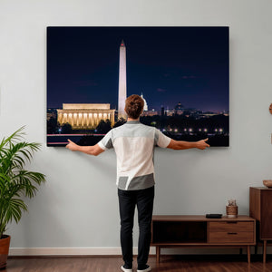 Washington White House Skyline Wall Art Canvas Print –