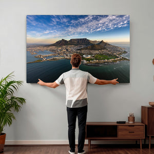 Cape Town Wall Art Canvas Print – Table Mountain Coastal