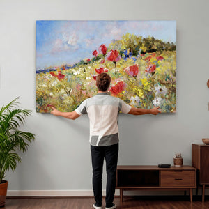 Abstract Mountain Landscape Wall Art Canvas Print – Textured