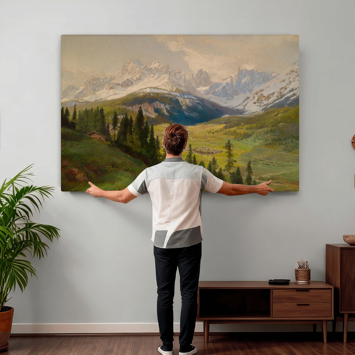 Konrad Petrides View from Mount Helm Canvas — Austrian
