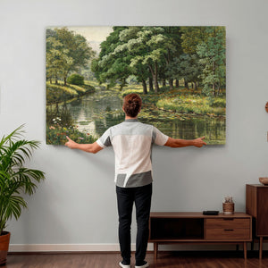 Forest Stream Canvas Wall Art, Peder Monsted A Forest Stream