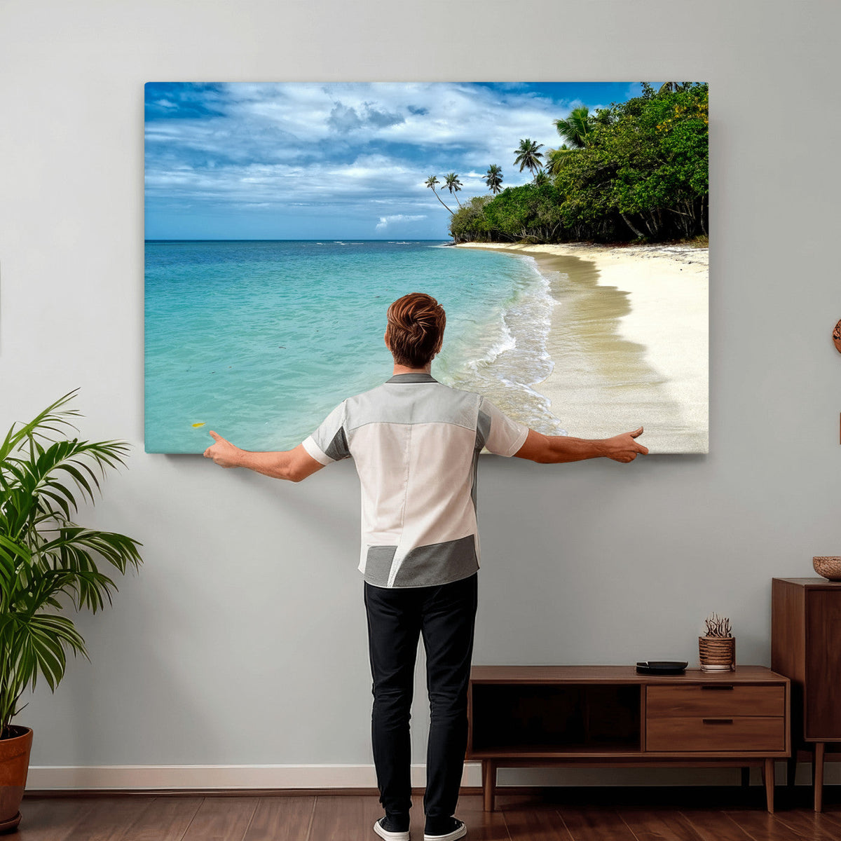 Puerto Rico Beach Paradise Wall Art – Tropical Coastal Print