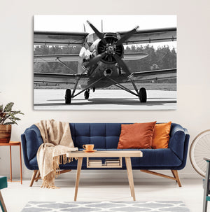 Wall Art Old War Plane Canvas Print