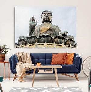 Buddha Statue Wall Art Canvas Print