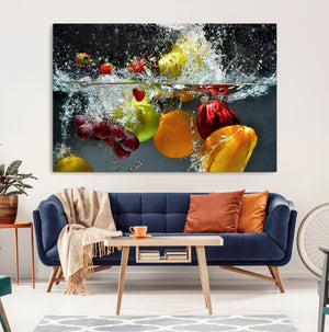 Kithen Vegetables World Wall Art Canvas Print