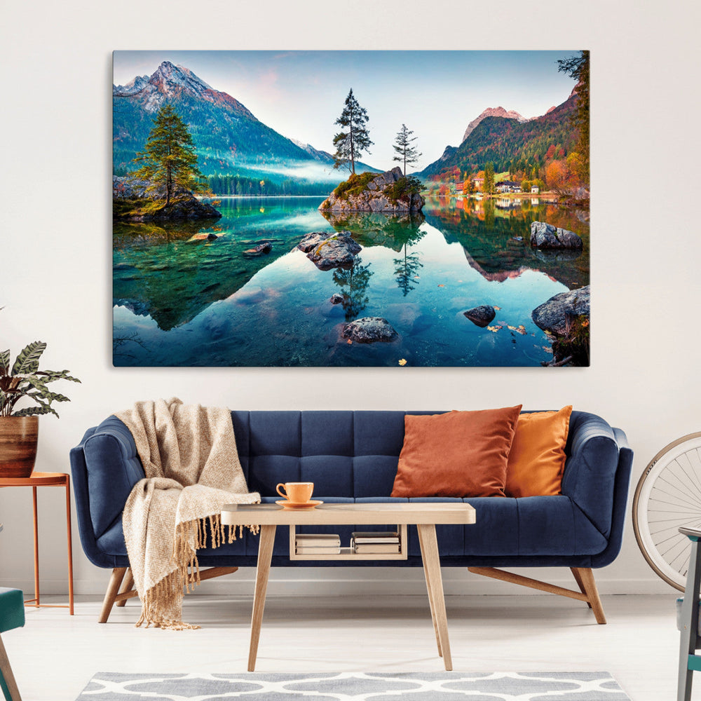 Crystal Clear Lake Wall Art | Mountains Wall Art Canvas | 3