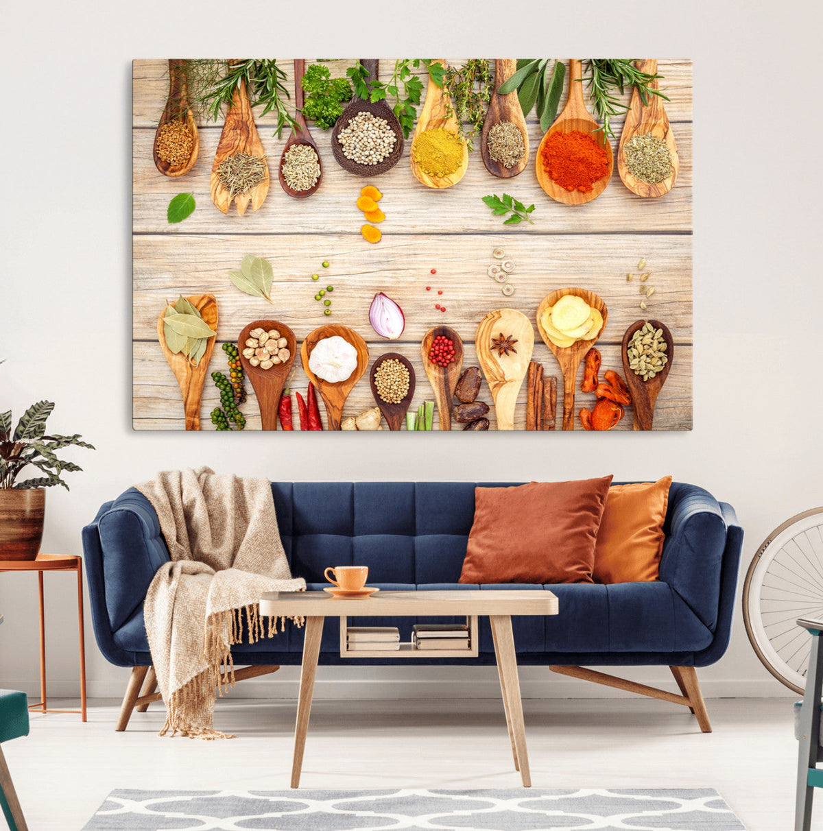Kitchen Spice on the Table Wall Art, Kitchen Spice Wall Art