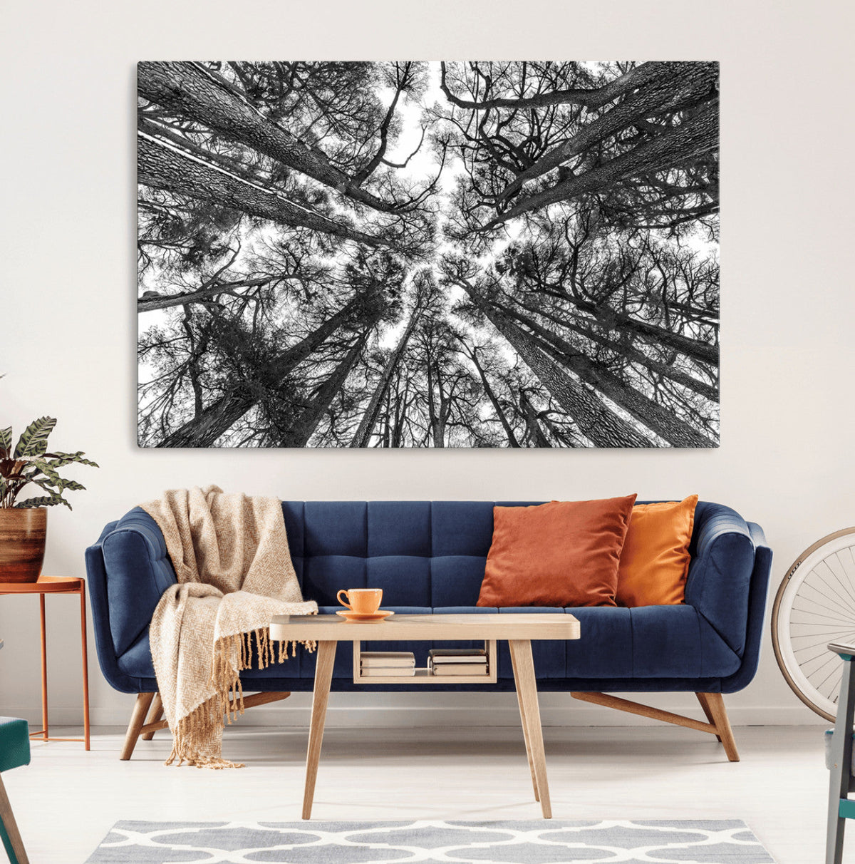 Trees Contemporary Art Canvas Print