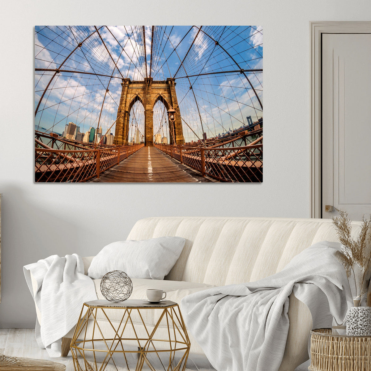 Brooklyn Bridge Manhattan Wall Art Canvas Print