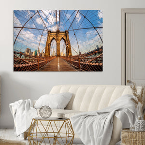 Brooklyn Bridge Manhattan Wall Art Canvas Print