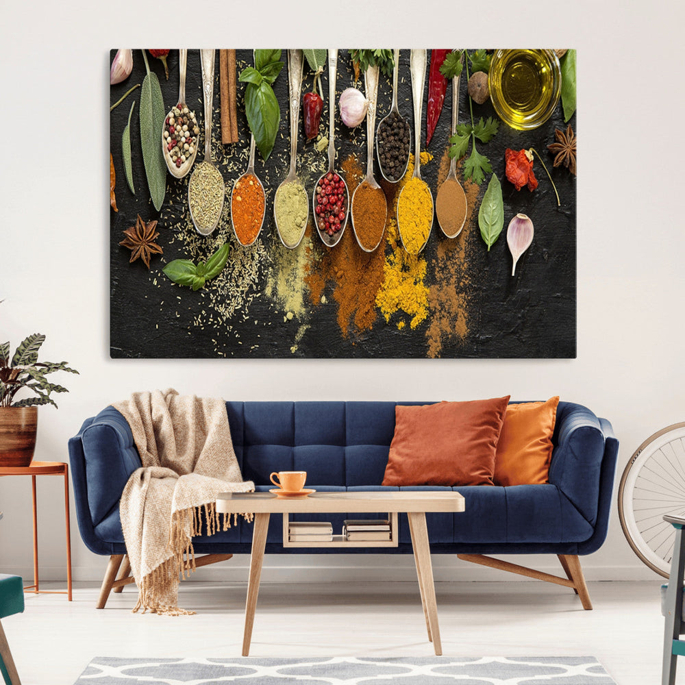 Kitchen Spice Wall Art Canvas Print