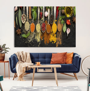 Kitchen Spice Wall Art Canvas Print