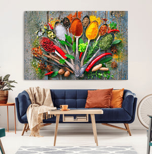 Spoonful of Spices Cooking Wall Art Canvas Print - Vibrant