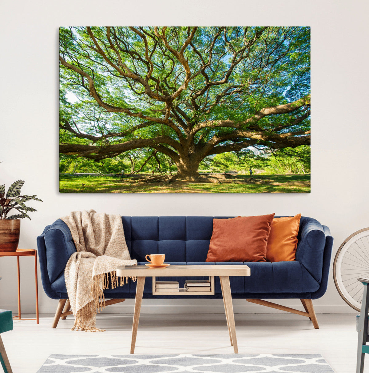 Majestic Oak Tree Wall Art – Serene Nature Canvas Print with