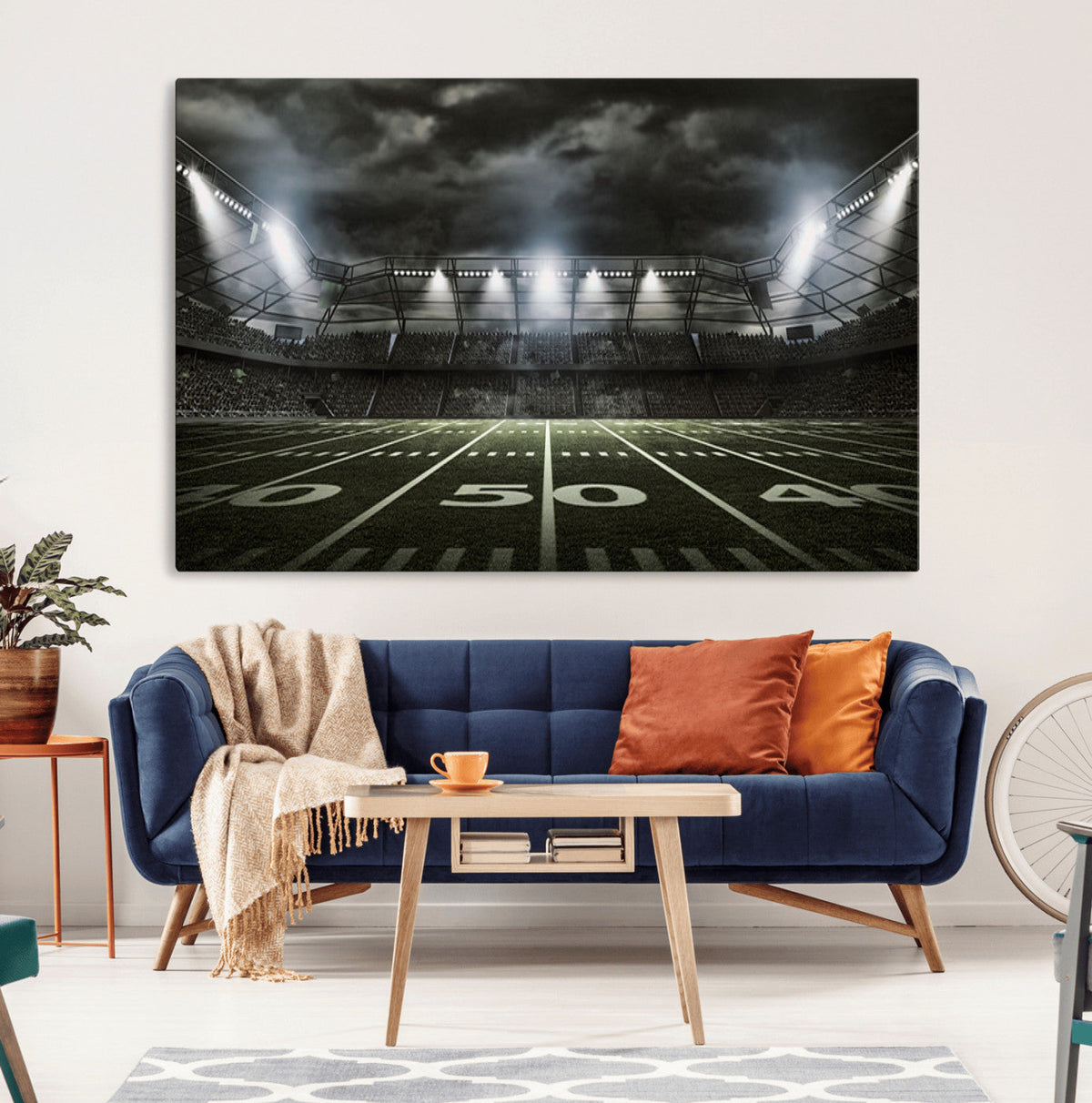 American Football Stadium Wall Art Canvas Print, Stadium
