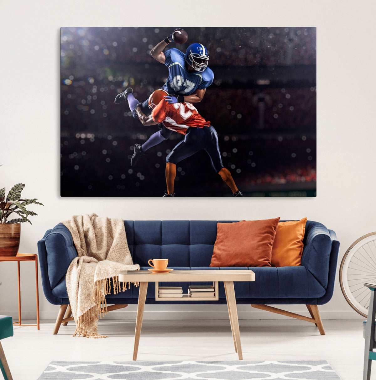 American Football Wall Art Canvas Print, Stadium Sport Wall