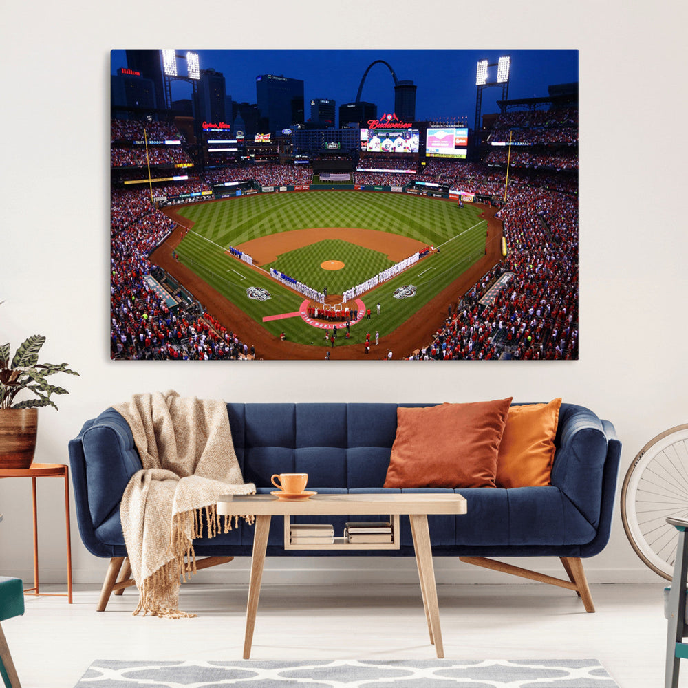 St. Louis Cardinals Baseball Team Print - Busch Stadium Wall