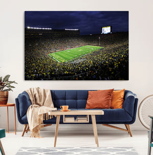 Michigan Wolverines Football Canvas Wall Decor, Football