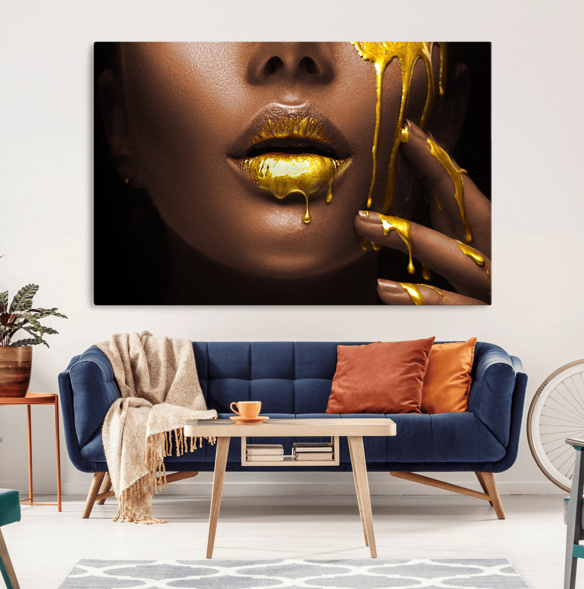 African American Art Black Woman Canvas Print, African Wall