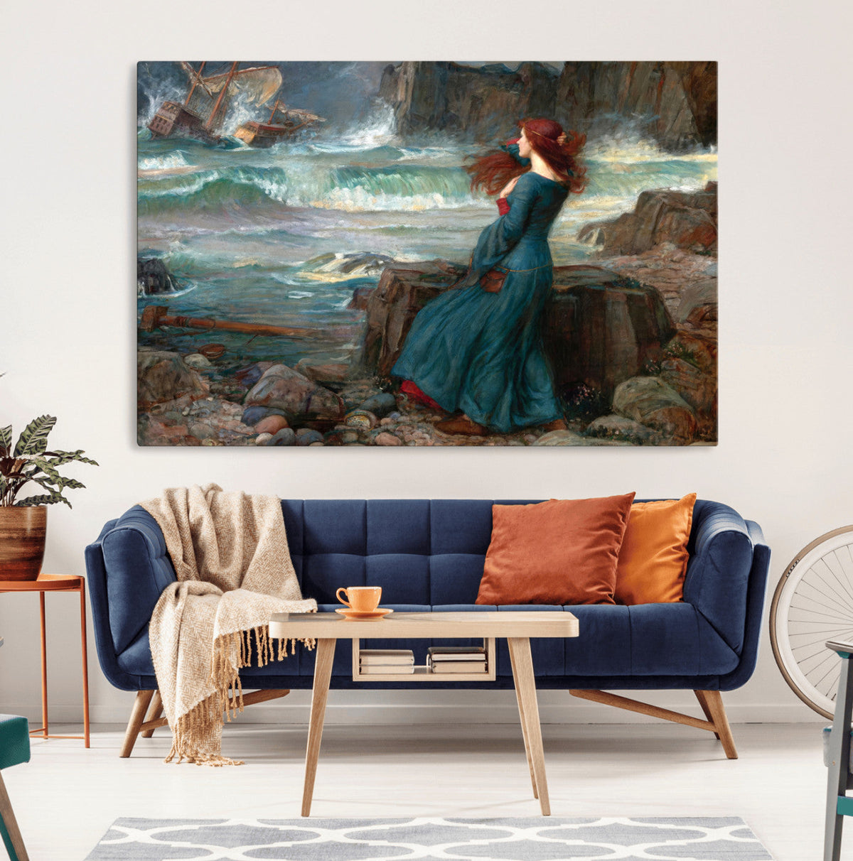Miranda by the Shore Wall Art Canvas Print – Tempest Scene