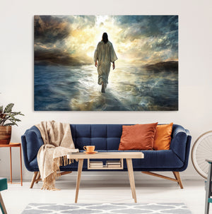 Jesus Walking on Water Wall Art | Canvas Print | Ready to